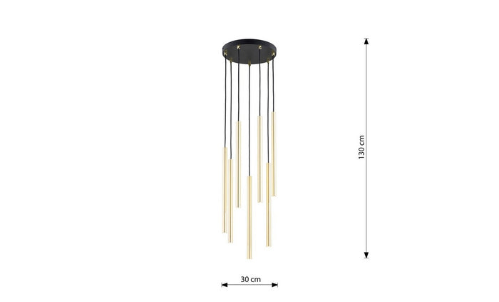 Lampada a Soffitto Halo, Nero, Acciaio, 60x20x60 cm, EPIKASA