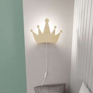 Lampada a Parete Queen, Marrone, Compensato, 32x24x100 cm, Seven Design