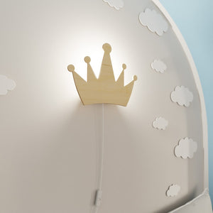 Lampada a Parete Queen, Marrone, Compensato, 32x24x100 cm, Seven Design