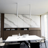 Faretto Tecno, Bianco, Acciaio, 6x80x6 cm, Seven Design