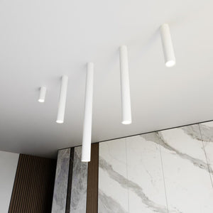 Faretto Tecno, Bianco, Acciaio, 6x80x6 cm, Seven Design