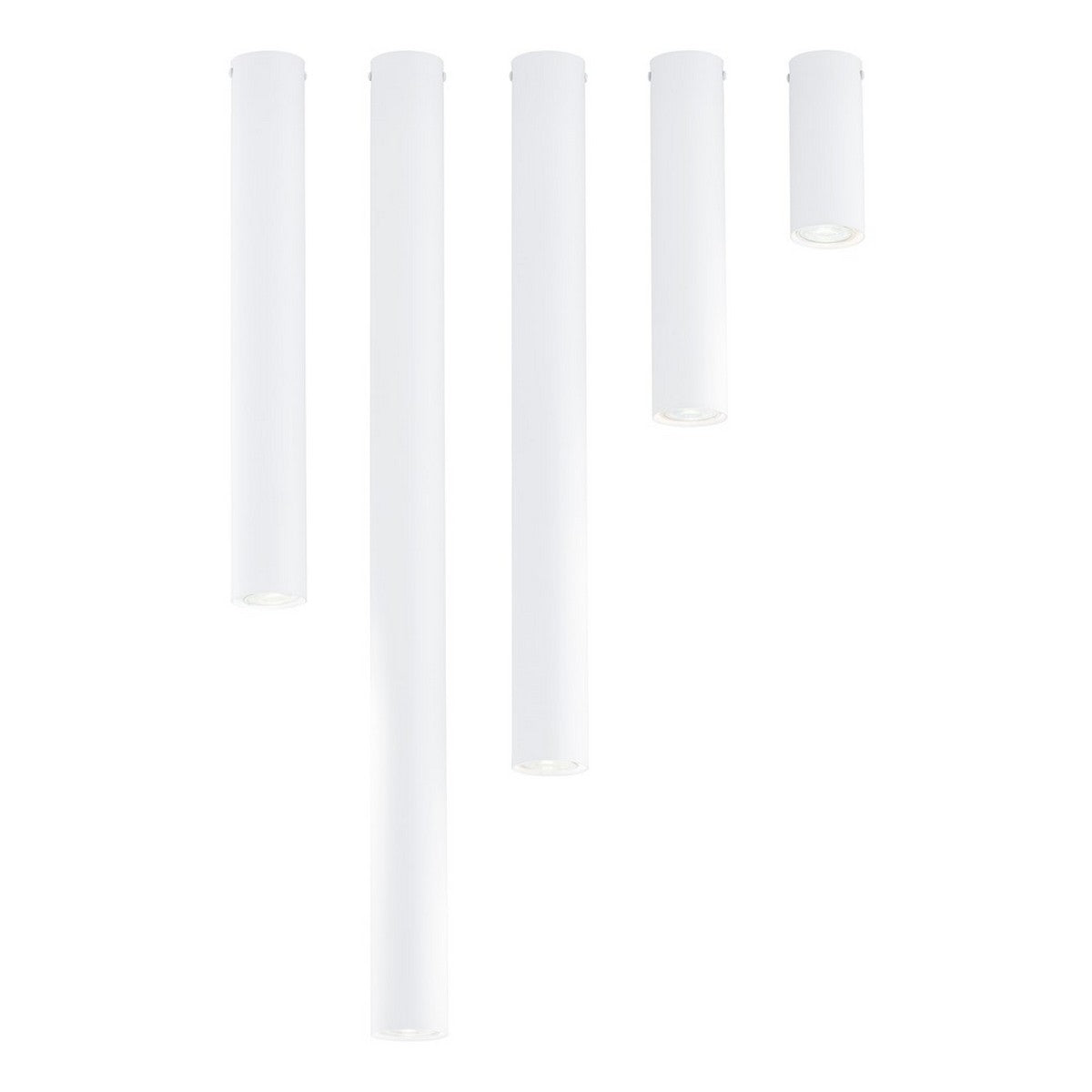 Faretto Tecno, Bianco, Acciaio, 6x80x6 cm, Seven Design