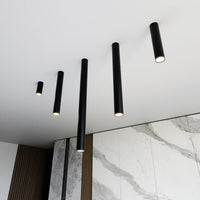 Faretto Tecno, Nero, Acciaio, 6x15x6 cm, Seven Design