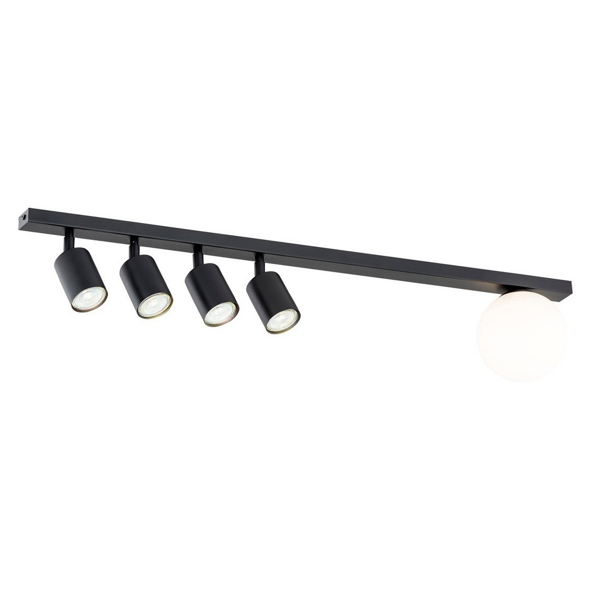 Lampada a Soffitto Baster, Nero, Acciaio, 90x17x14 cm, Seven Design