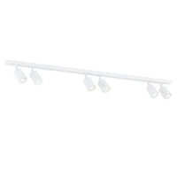 Lampada a Soffitto Flash, Nero, Acciaio, 116x14x4 cm, Seven Design