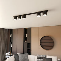 Lampada a Soffitto Nano, Nero, Acciaio, 116x11,5x11,5 cm, Seven Design