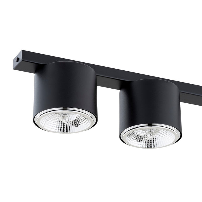 Lampada a Soffitto Nano, Nero, Acciaio, 116x11,5x11,5 cm, Seven Design