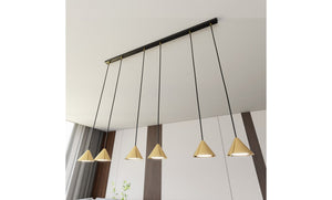 Lampada a Sospensione Archi, Nero, Acciaio, 50x55x14 cm, EPIKASA