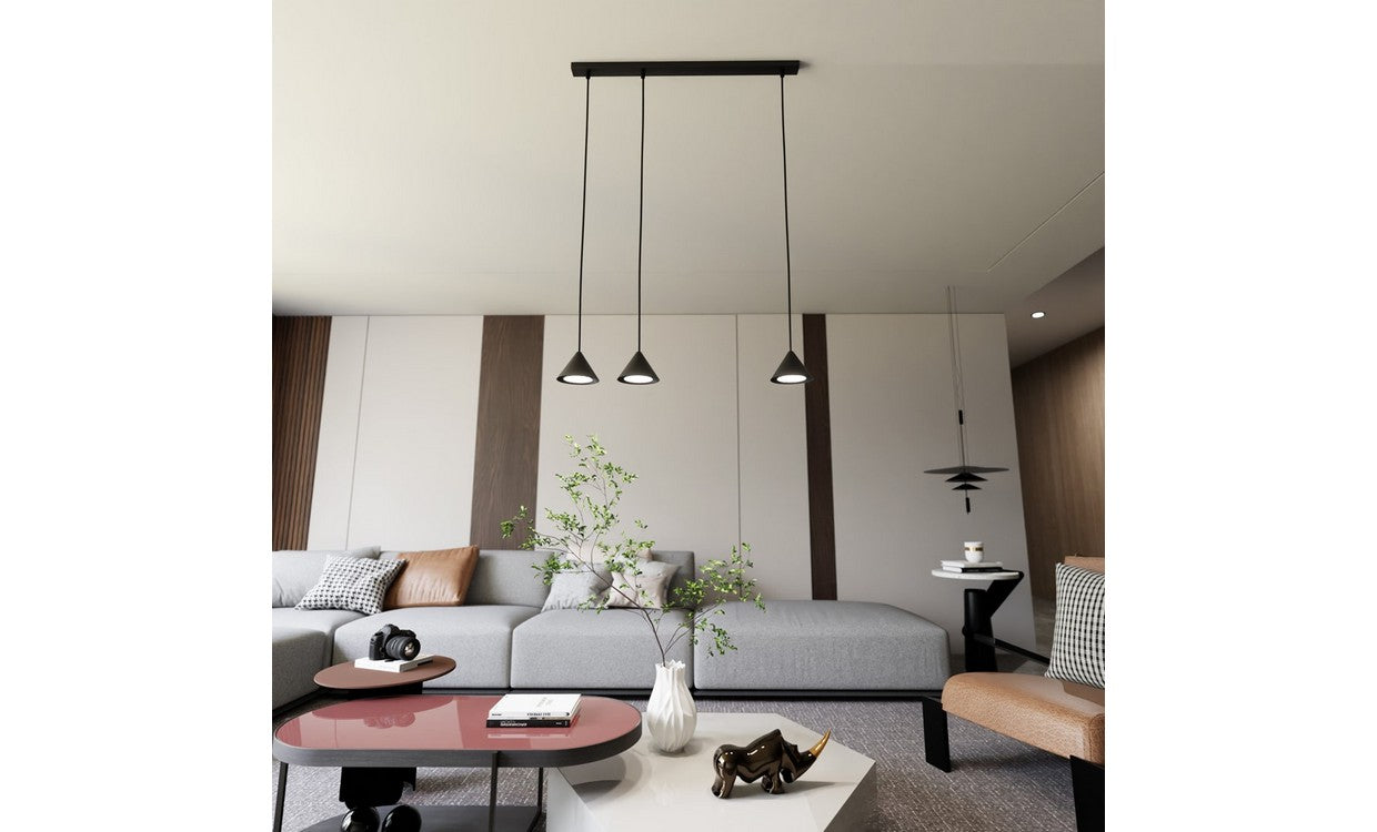 Lampada a Sospensione Archi, Nero, Acciaio, 50x58x50 cm, EPIKASA