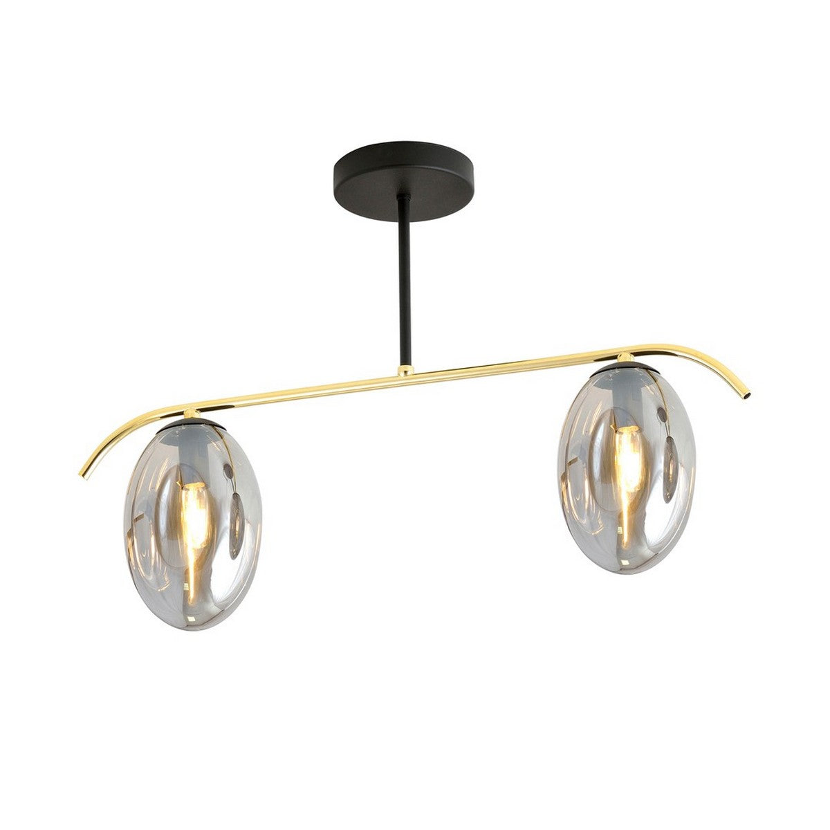 Lampada a Soffitto Fines, Grigio, Acciaio, 58,5x40x12 cm, Seven Design