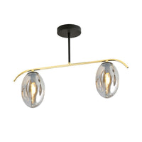 Lampada a Soffitto Fines, Grigio, Acciaio, 58,5x40x12 cm, Seven Design