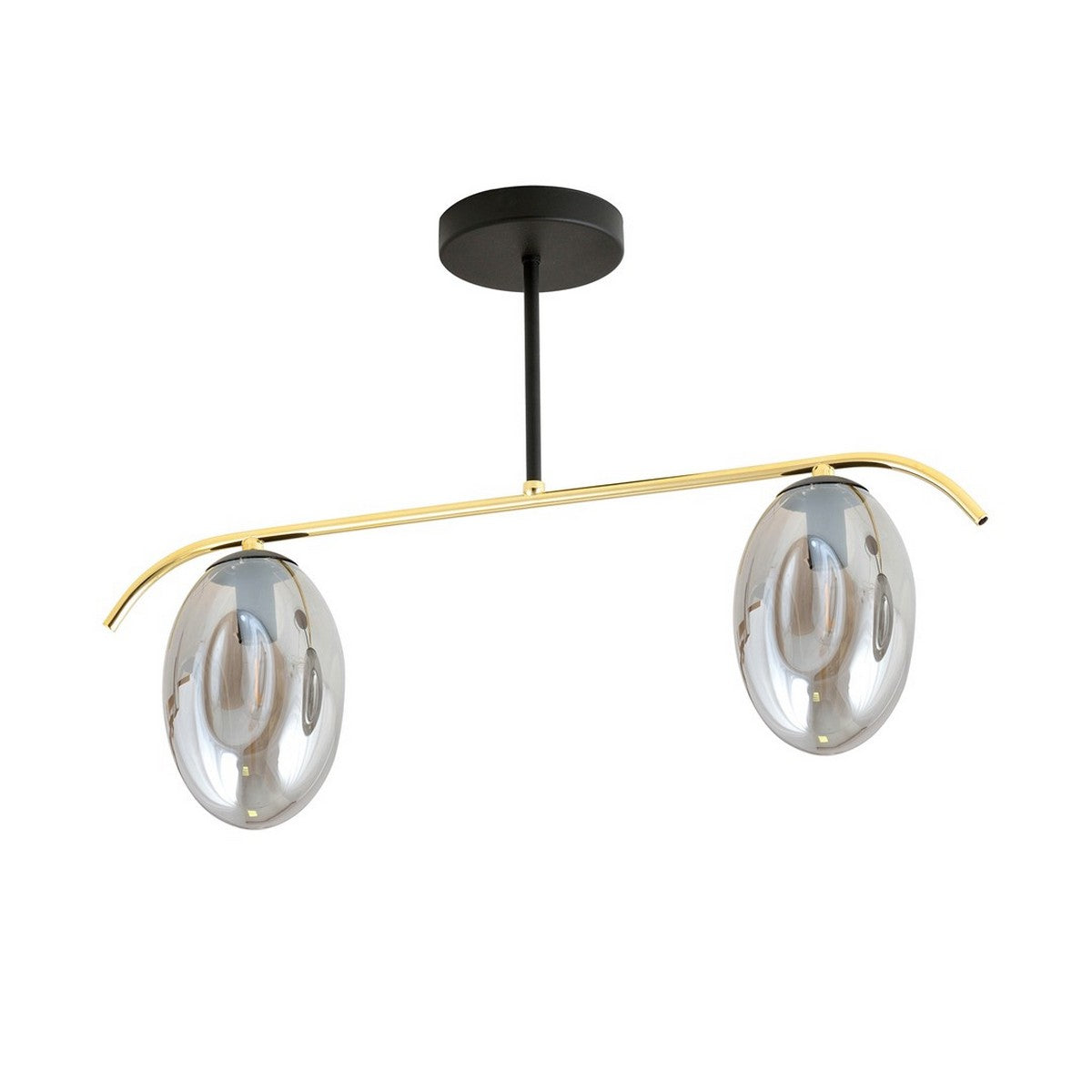 Lampada a Soffitto Fines, Grigio, Acciaio, 58,5x40x12 cm, Seven Design