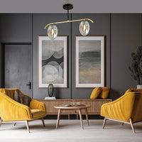 Lampada a Soffitto Fines, Grigio, Acciaio, 58,5x40x12 cm, Seven Design