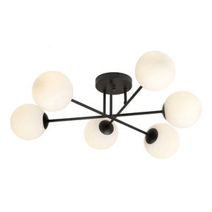 Lampada a Soffitto Roma 3, Nero, Acciaio, 75x26x75 cm, Seven Design