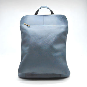 Zaino Palermo, Blu, Vera Pelle, 30x11x33 cm, Soteira