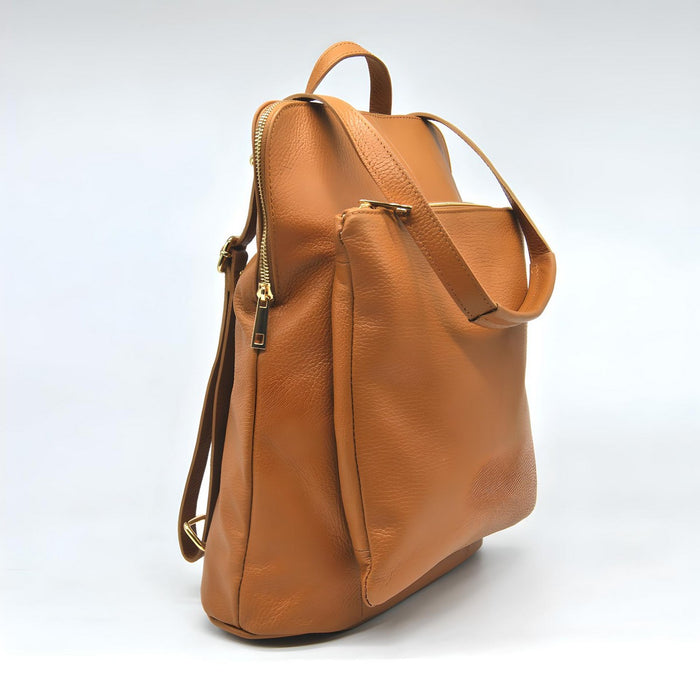 Zaino Palermo, Marrone, Vera Pelle, 30x11x33 cm, Soteira