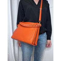 Borsa a Spalla Bari, Verde, Vera Pelle, 31x12,5x25 cm, Soteira