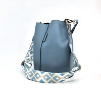 Borsa a Tracolla Venezia, Blu, Vera Pelle, 24x16,5x27,5 cm, Soteira