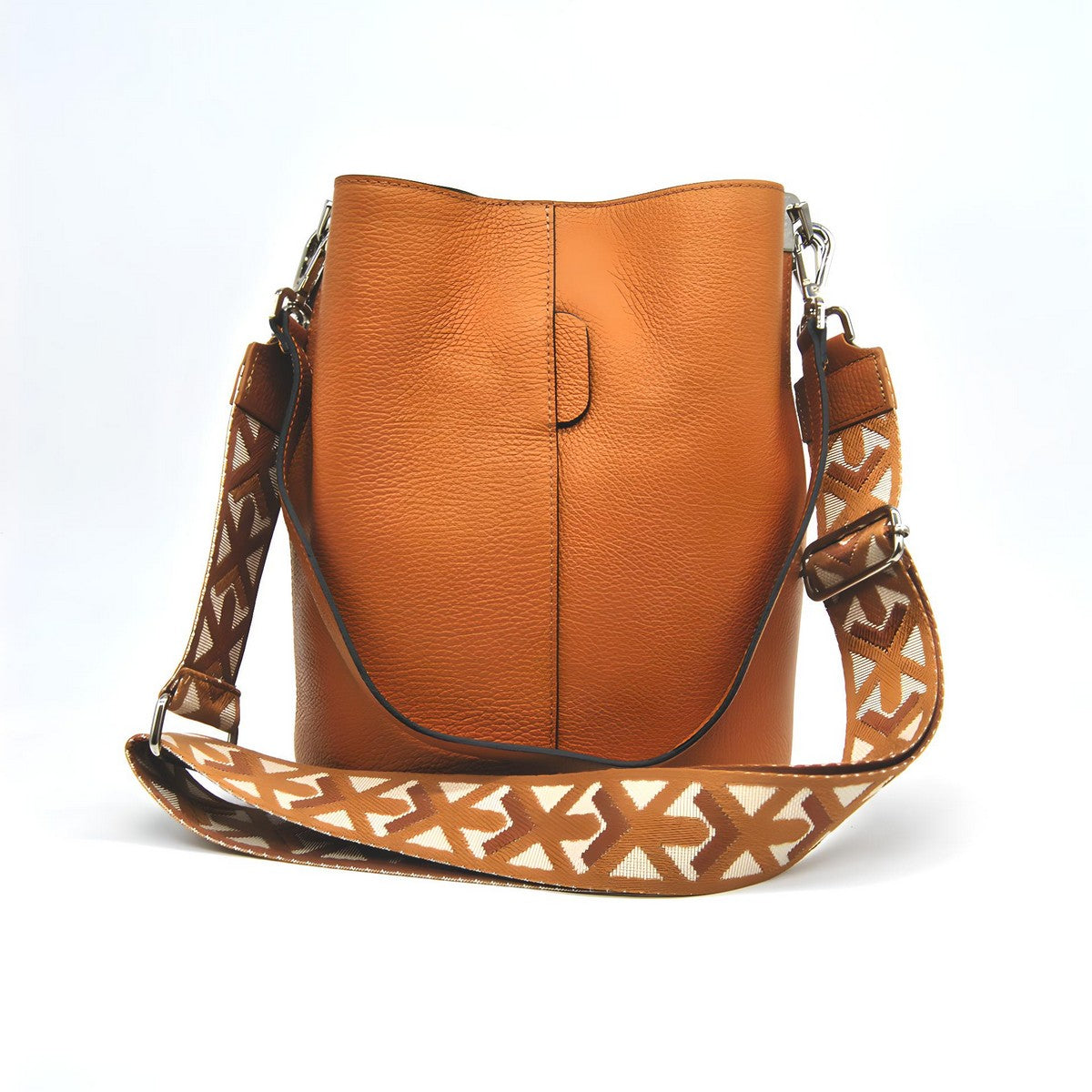 Borsa a Tracolla Venezia, Marrone, Vera Pelle, 24x16,5x27,5 cm, Soteira