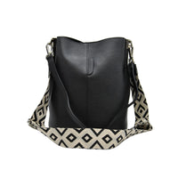 Borsa a Tracolla Venezia, Nero, Vera Pelle, 24x16,5x27,5 cm, Soteira