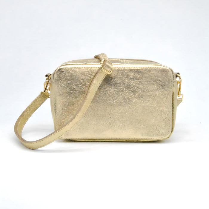Borsa a Tracolla Roma, Beige, Vera Pelle, 24x9x15 cm, Soteira
