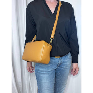 Borsa a Tracolla Roma, Beige, Vera Pelle, 24x9x15 cm, Soteira