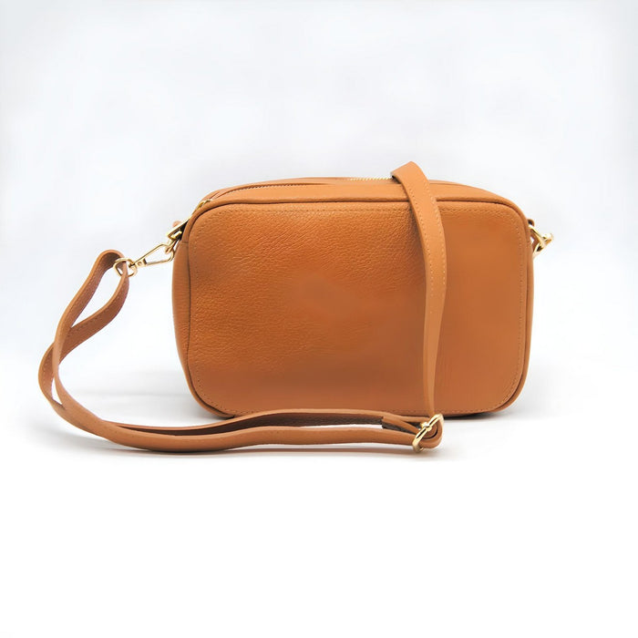 Borsa a Tracolla Roma, Marrone, Vera Pelle, 24x9x15 cm, Soteira