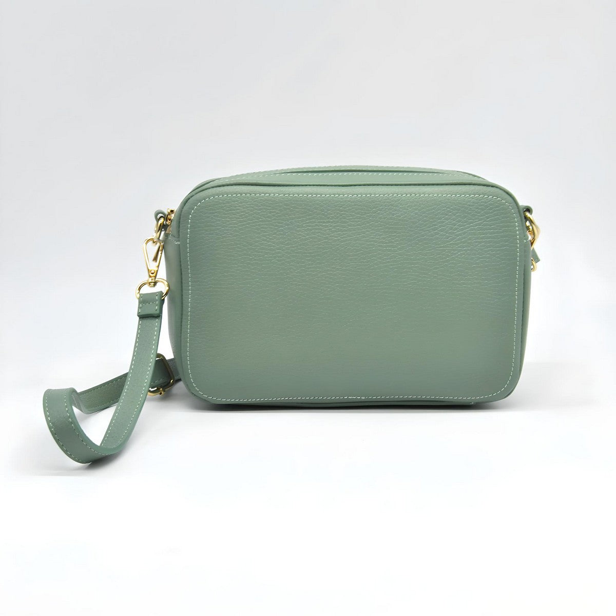 Borsa a Tracolla Roma, Verde, Vera Pelle, 24x9x15 cm, Soteira