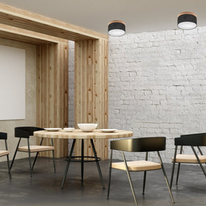 Lampada a Soffitto Paolo, Nero, Legno, 17x30x30 cm, EPIKASA