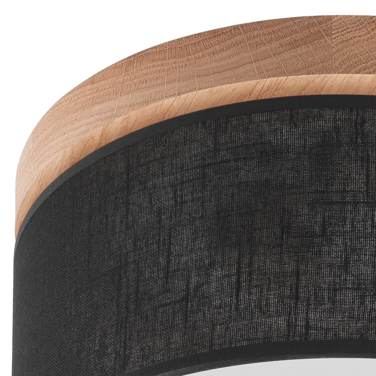 Lampada a Soffitto Paolo, Nero, Legno, 17x30x30 cm, EPIKASA