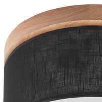 Lampada a Soffitto Paolo, Nero, Legno, 17x30x30 cm, EPIKASA