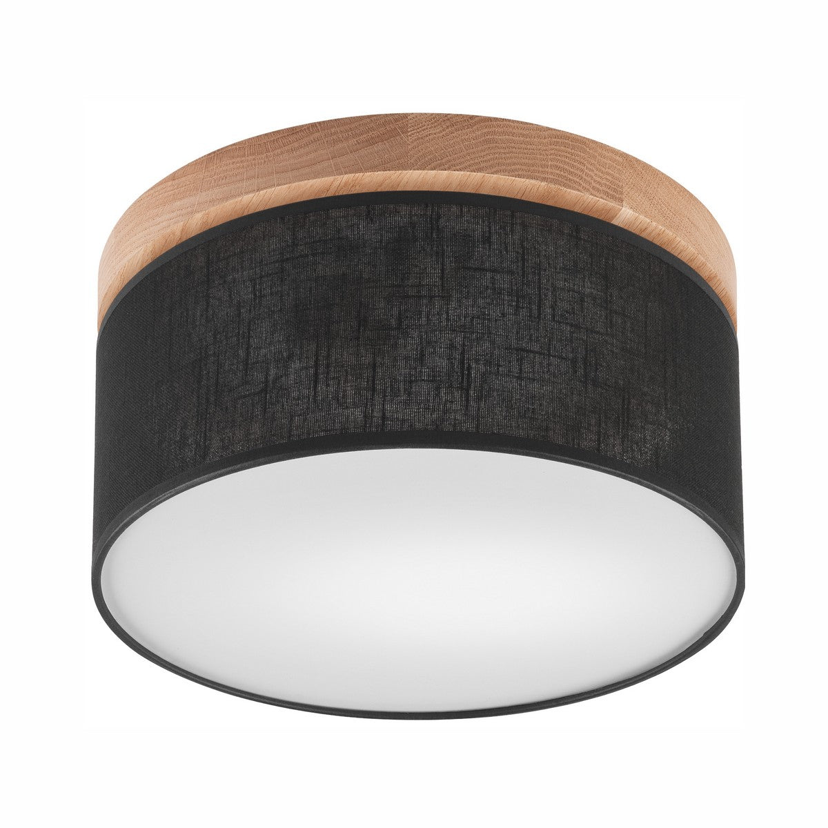 Lampada a Soffitto Paolo, Nero, Legno, 17x30x30 cm, EPIKASA