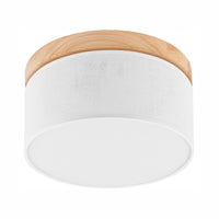 Lampada a Soffitto Paolo, Bianco, Legno, 17x30x30 cm, EPIKASA