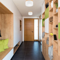 Lampada a Soffitto Paolo, Bianco, Legno, 17x30x30 cm, EPIKASA