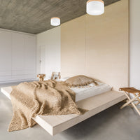 Lampada a Soffitto Paolo, Bianco, Legno, 17x30x30 cm, EPIKASA