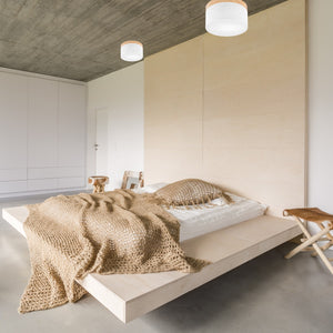 Lampada a Soffitto Paolo, Bianco, Legno, 17x30x30 cm, EPIKASA