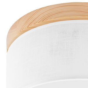 Lampada a Soffitto Paolo, Bianco, Legno, 17x30x30 cm, EPIKASA