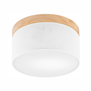 Lampada a Soffitto Paolo, Bianco, Legno, 17x30x30 cm, EPIKASA