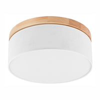 Lampada a Soffitto Paolo, Bianco, Legno, 17x40x40 cm, EPIKASA