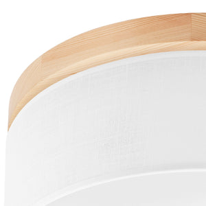 Lampada a Soffitto Paolo, Bianco, Legno, 17x40x40 cm, EPIKASA