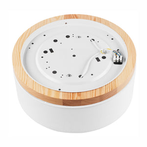 Lampada a Soffitto Paolo, Bianco, Legno, 17x40x40 cm, EPIKASA