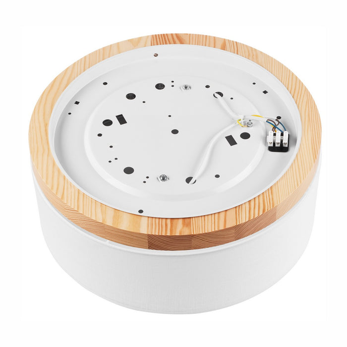 Lampada a Soffitto Paolo, Bianco, Legno, 17x40x40 cm, EPIKASA