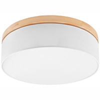 Lampada a Soffitto Paolo, Bianco, Legno, 17x50x50 cm, EPIKASA