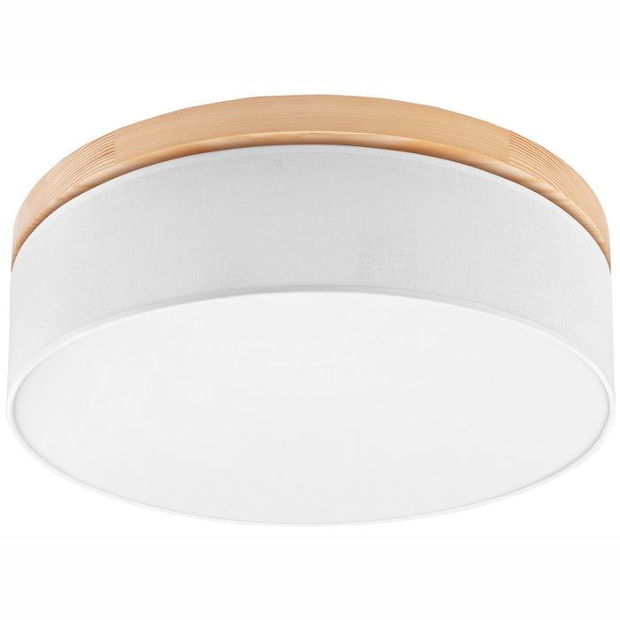 Lampada a Soffitto Paolo, Bianco, Legno, 17x50x50 cm, EPIKASA