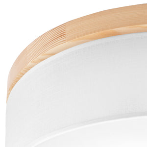 Lampada a Soffitto Paolo, Bianco, Legno, 17x50x50 cm, EPIKASA