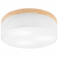 Lampada a Soffitto Paolo, Bianco, Legno, 17x50x50 cm, EPIKASA