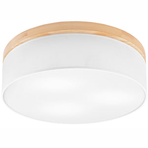 Lampada a Soffitto Paolo, Bianco, Legno, 17x50x50 cm, EPIKASA