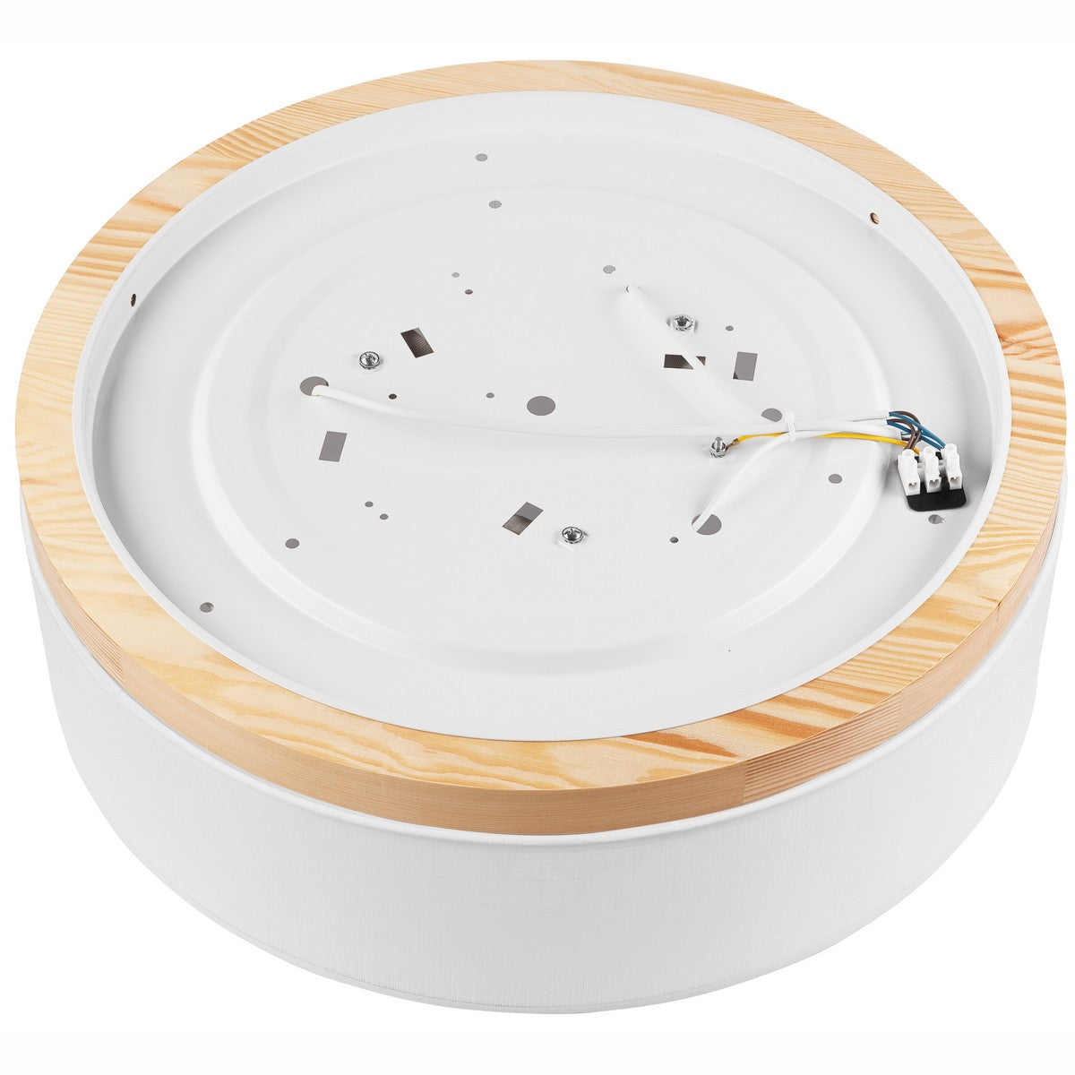 Lampada a Soffitto Paolo, Bianco, Legno, 17x50x50 cm, EPIKASA