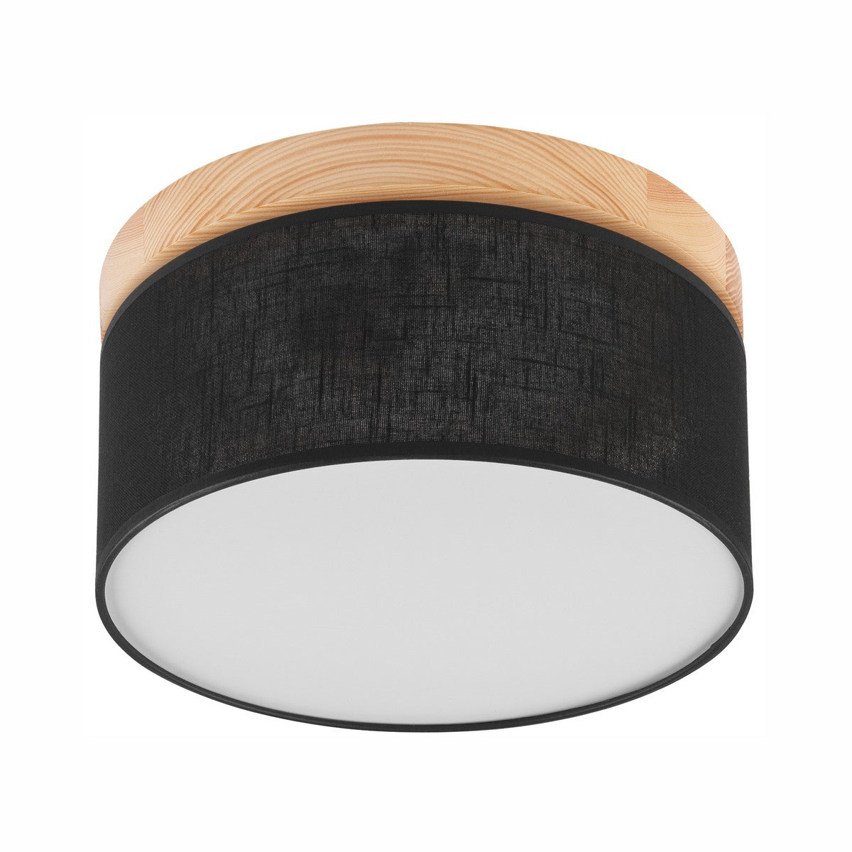 Lampada a Soffitto Paolo, Nero, Legno, 17x30x30 cm, EPIKASA