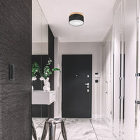 Lampada a Soffitto Paolo, Nero, Legno, 17x30x30 cm, EPIKASA